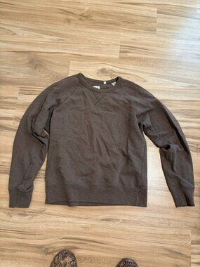 Uniqlo Brown Tan Heather Crewneck Sweatshirt M Medium